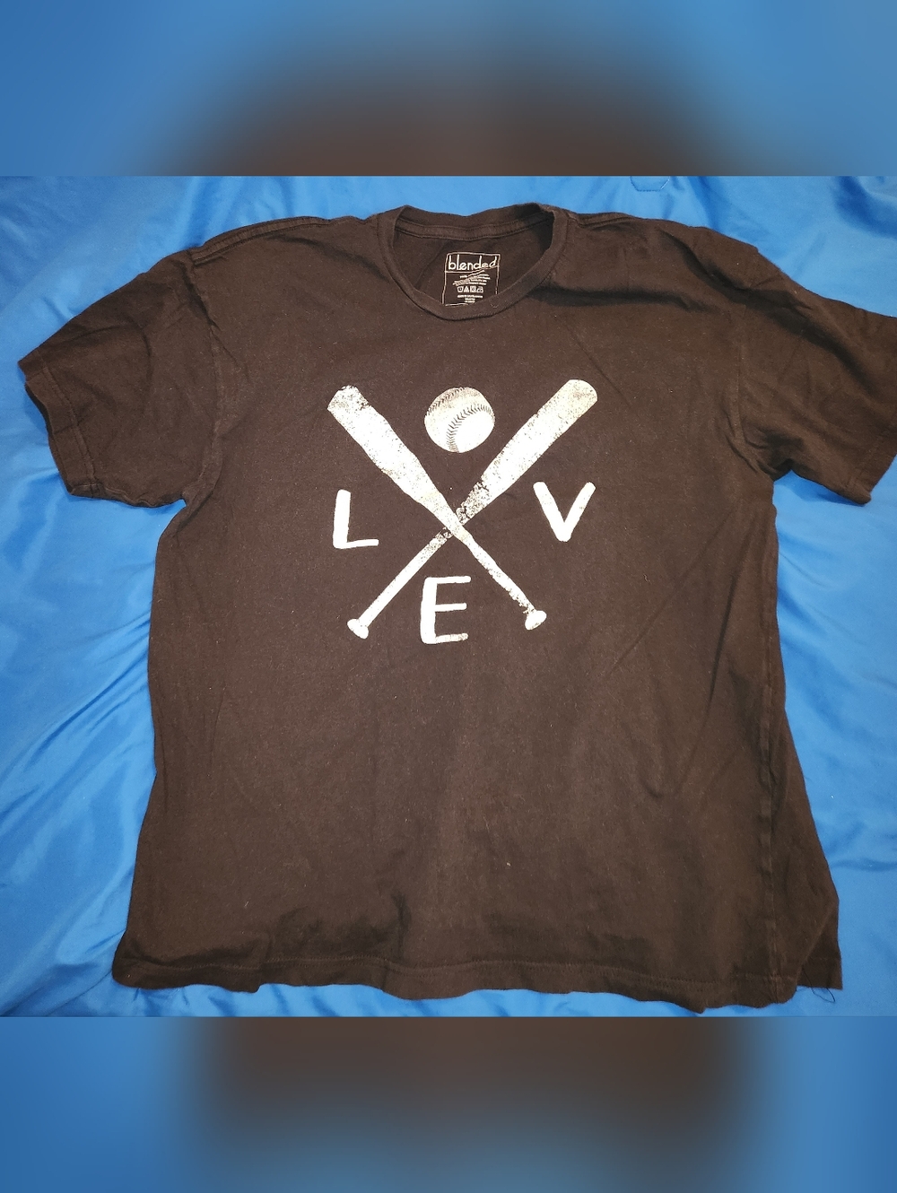 Love Baseball Graphic Tee - Black & White